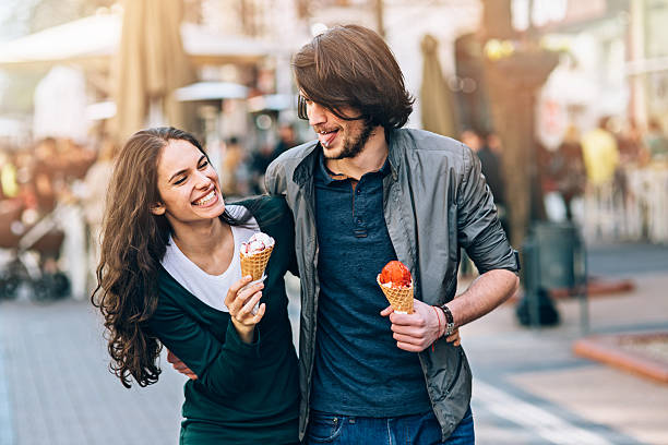 istock Young couple eating an ice cream 470190038