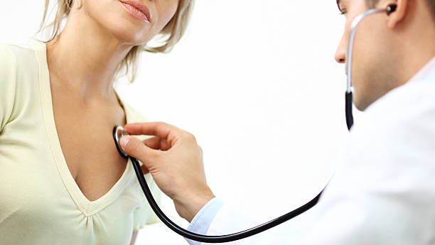 istock Listening to heart beat at doctor's office. 470190350