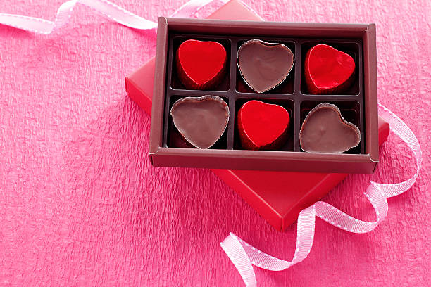 istock Heart shape delicious chocolate in box 470190765