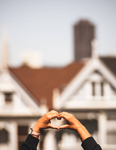istock heart shape on Alamo Square - San Francisco 470196383
