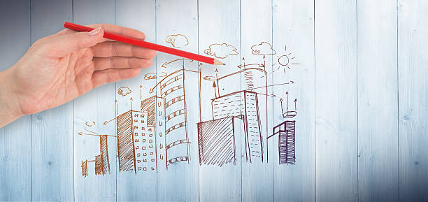istock Composite image of hand holding red pencil 470198334