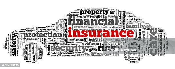 Tag Cloud Containing Words Related To Insurance Stock Photo - Download Image Now - Car Insurance, Strategy, Composite Image