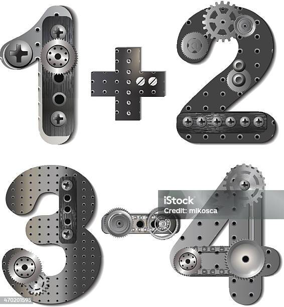 Vecteur De Mécanique Vecteurs libres de droits et plus d'images vectorielles de Acier - Acier, Aspect métallique, Chiffre 1