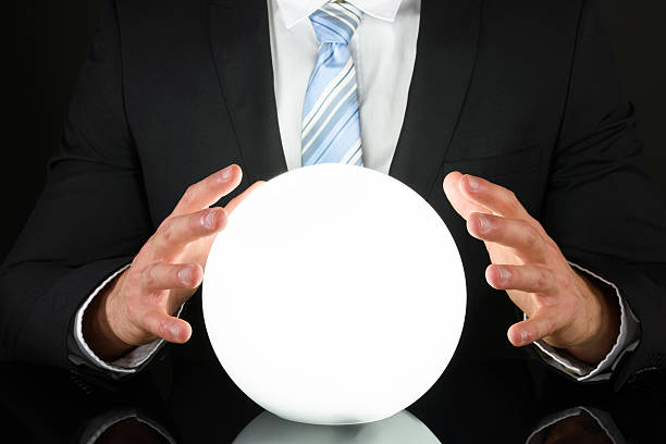 istock Businessman With Crystal Ball 470204348