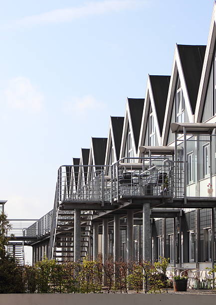 istock Apartments with steel ladders 470204573