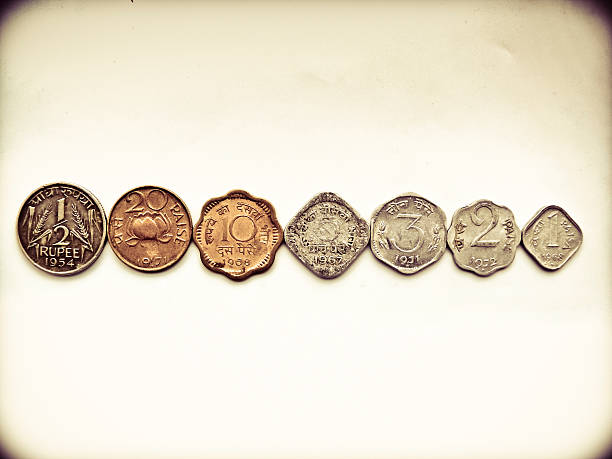 istock Different types of Indian currency, Antique coins 470204689