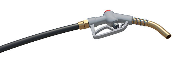 istock Gas station gun and hose. Bottom view. Isolated 470204958