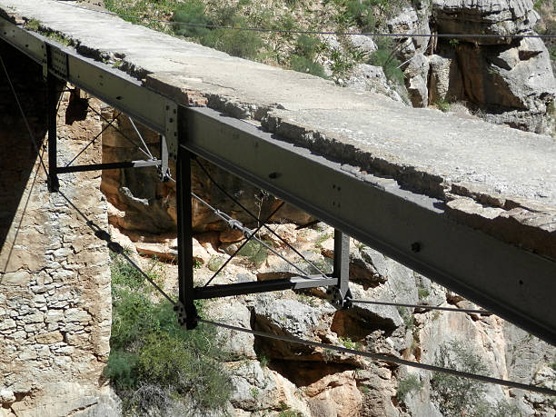 istock disused bridge in El Chorro National park 470206312