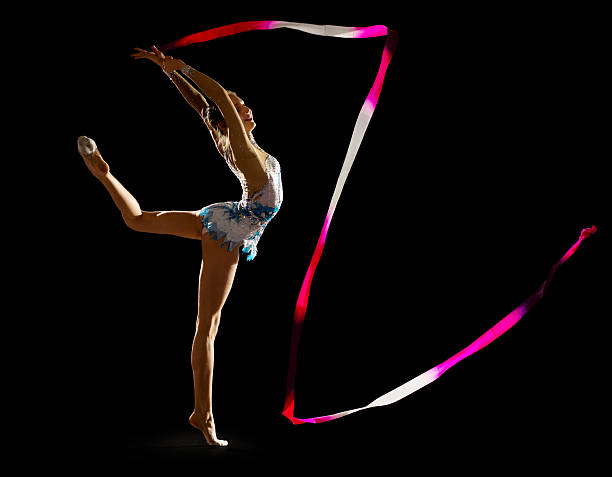 istock Young girl engaged art gymnastic 470209588