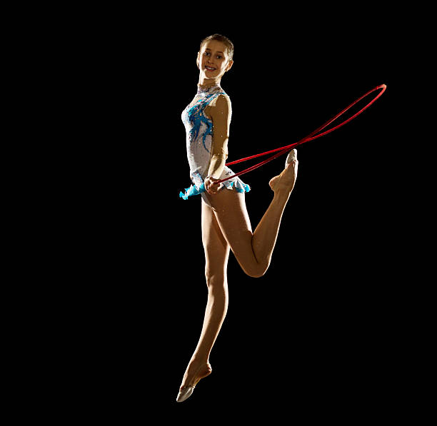 istock Young girl engaged art gymnastic 470209604