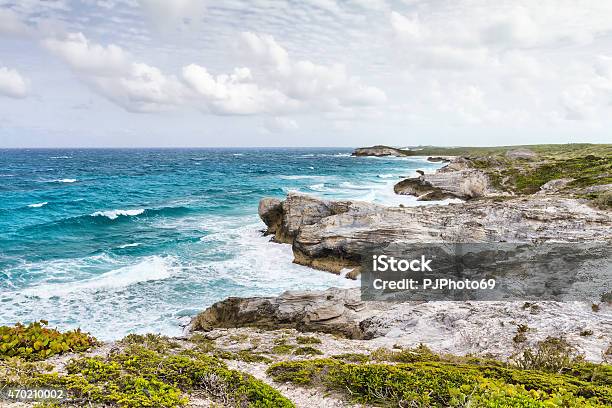 Atlantic Coastline In Bahamas During Cloudy Day Stock Photo - Download Image Now - Exuma, 2015, Bahamas