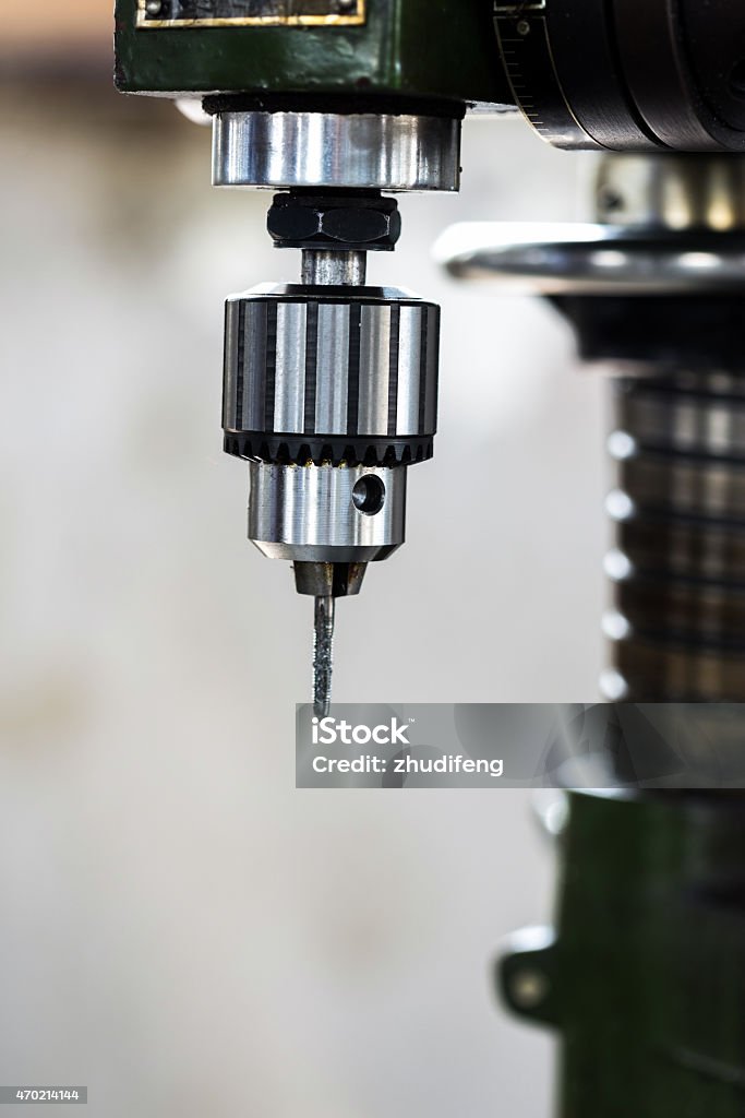 drilling machine in factory workshop CNC Machine Stock Photo