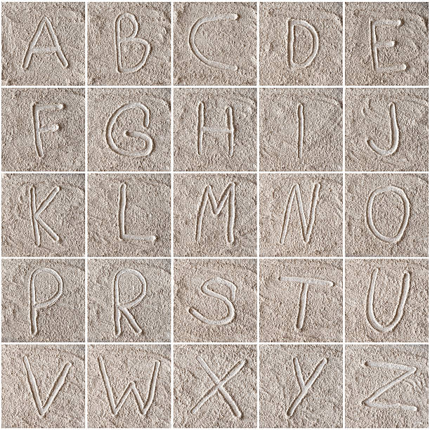 istock handwritten alphabet letters on floor 470221347