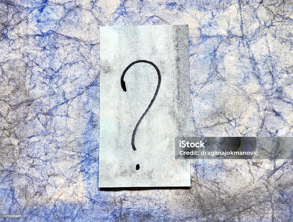 Old Reverse Question Mark Incision Question Mark Stock Photo - Download Image Now - Arrangement, Black ...