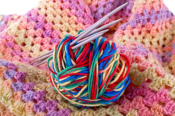 istock Female scarf and ball of threads 470226577
