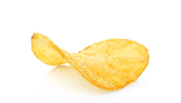 Single potato chip stock photo