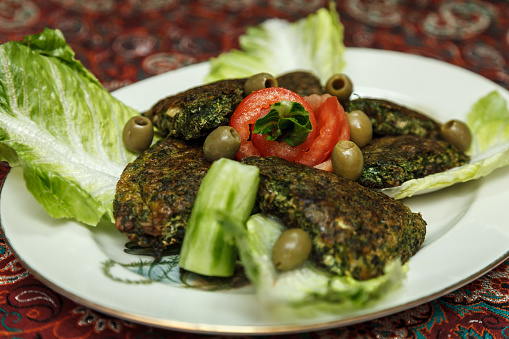 Persian herbed quiche (omelette), a favourite and famous Persian food even for Ramadan.