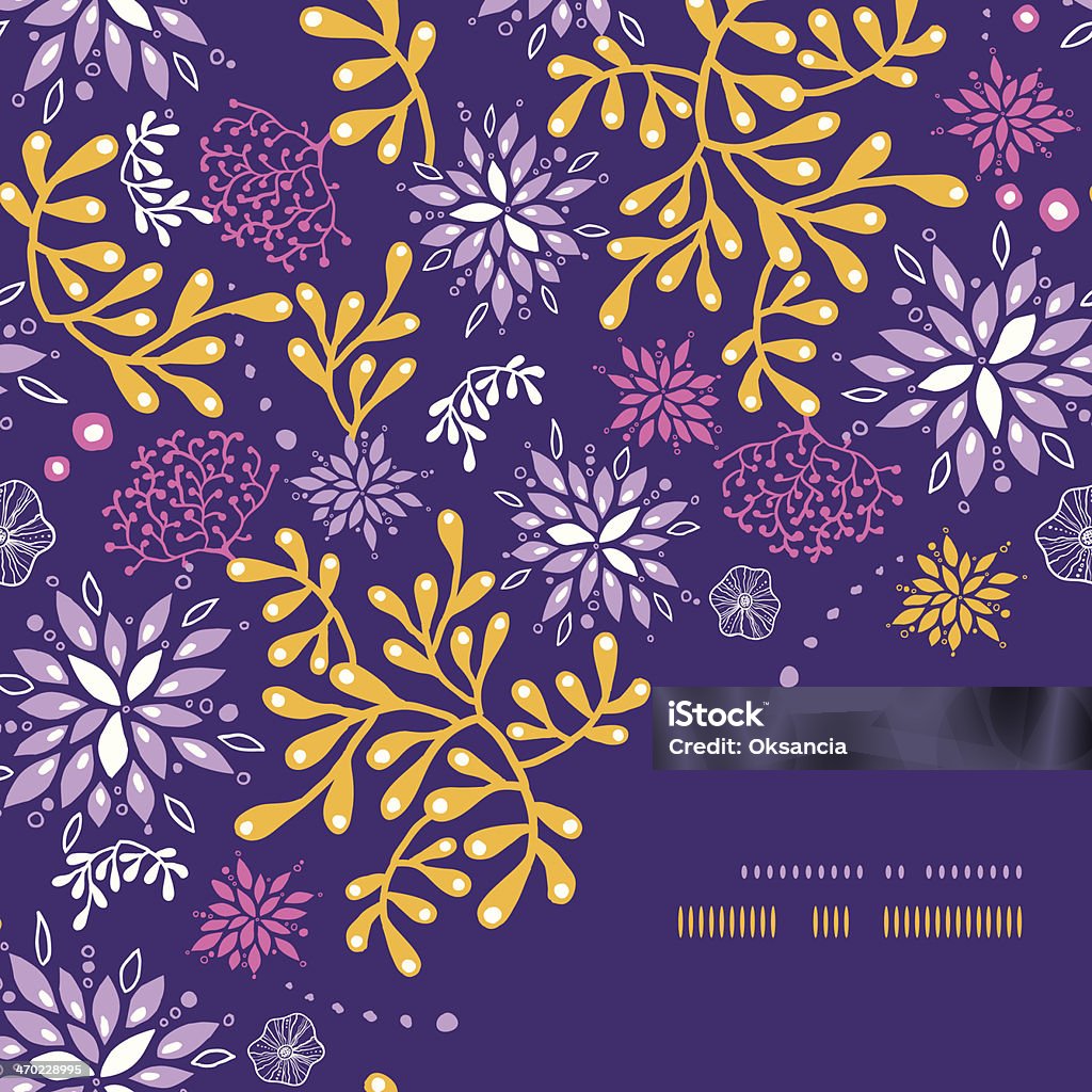 Violet et or sous l'eau les plantes de fond sans couture d'angle motif - clipart vectoriel de Abstrait libre de droits