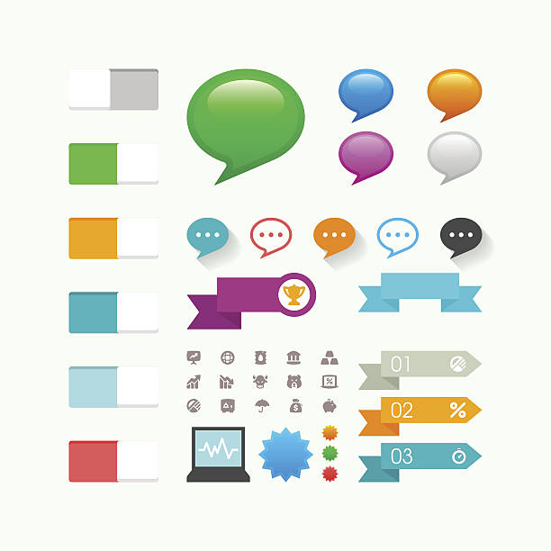 Design Elements | web items Colorful Vector illustration design Elements (EPS 10) switch banks stock illustrations