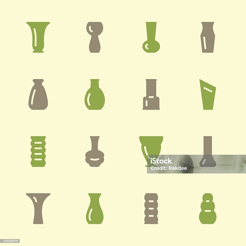 Vase icônes-Série Couleur - clipart vectoriel de Amphore libre de droits
