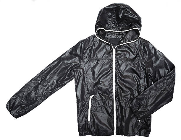 istock black hoodie windbreaker waterproof  jacket full zip 470232618