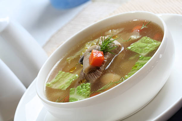 istock Close up of broth soup 470233752