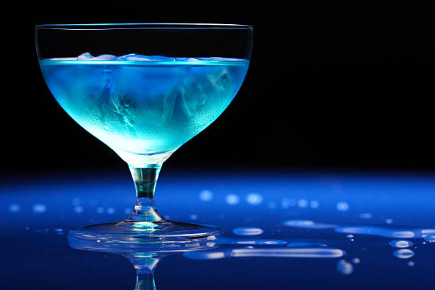 istock Close up of blue ALCOHOLIC drink 470235918