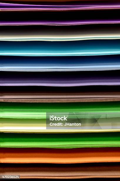 Sheets Of Coloured Paper Stock Photo - Download Image Now - 2015, Art And Craft, Art Product