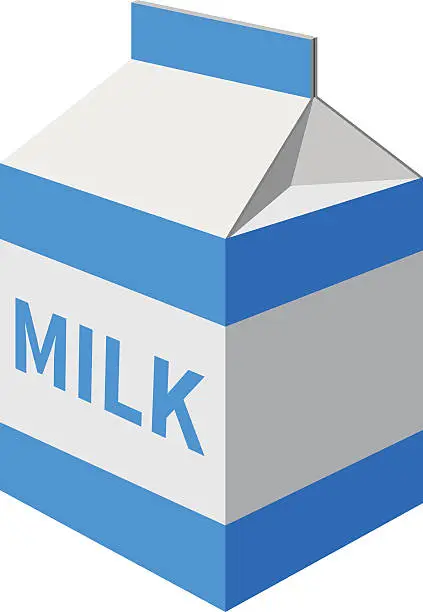 Vector illustration of milk packet