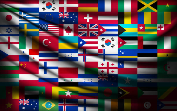 istock Big flag background made of world country flags. Vector. 470238262