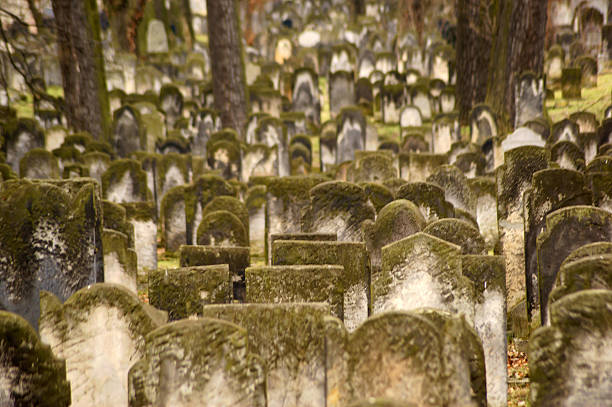 cemitério judeu - spooky horror nostalgia autumn - fotografias e filmes do acervo