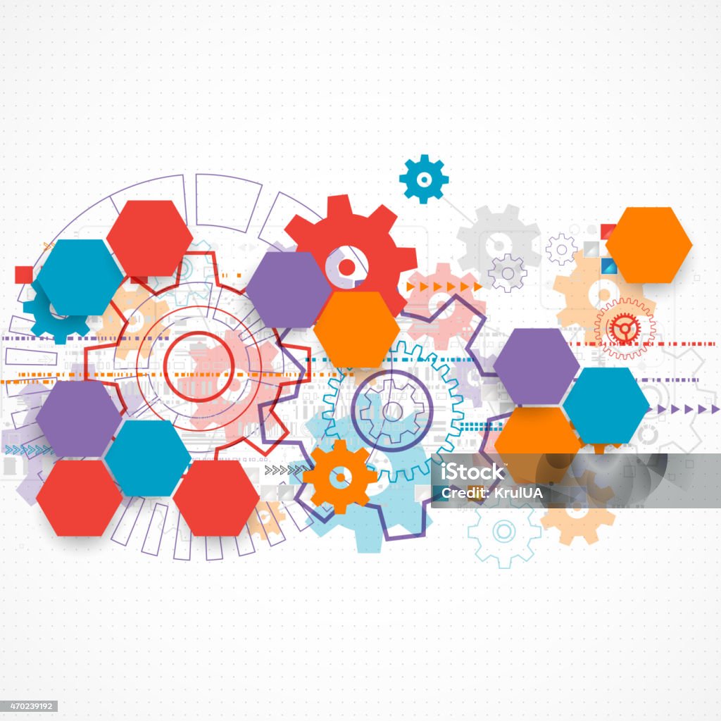 Abstract technological background Abstract technological background with cogwheels. Vector 2015 stock vector