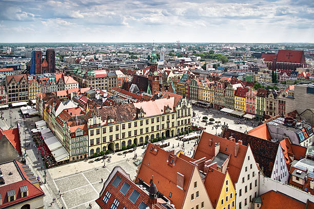 istock Air view panorama of Wroclaw 470247858