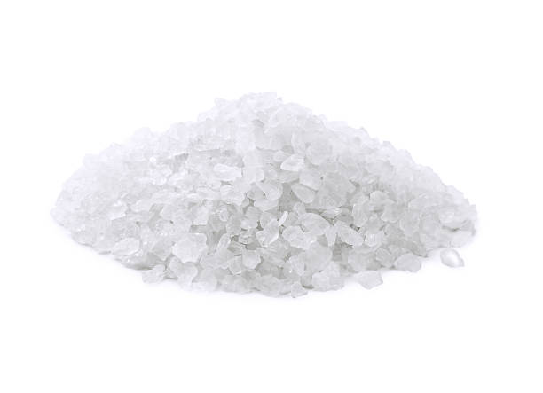 Salt Heap of salt crystals isolated on white salt mineral stock pictures, royalty-free photos & images