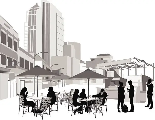 Vector illustration of CafeDowntownSeattle