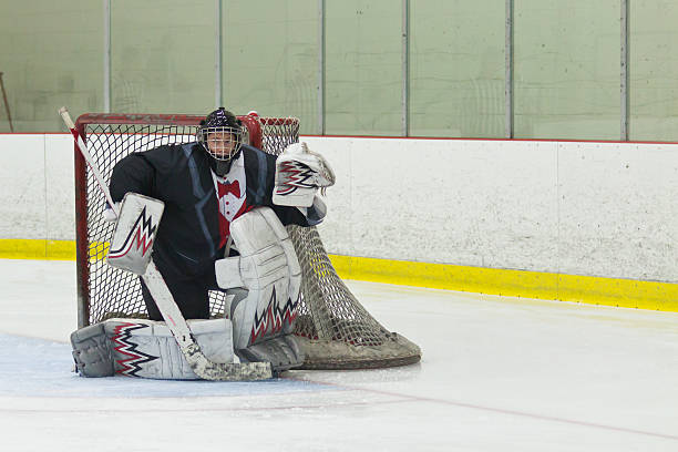istock Hockey goalie ready for the puck 470250807