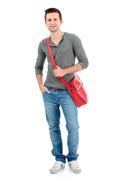 istock Smiling teenager with a schoolbag 470252137