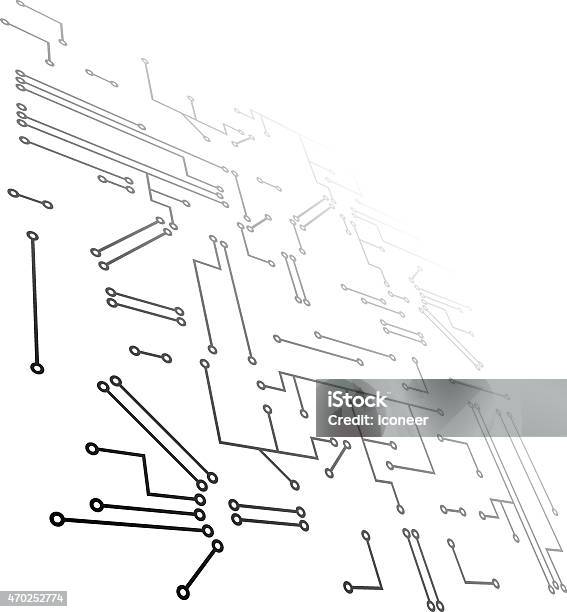 Circuit Board Auf Weißen Hintergrund In Perspektive Auf Stock Vektor Art und mehr Bilder von 2015