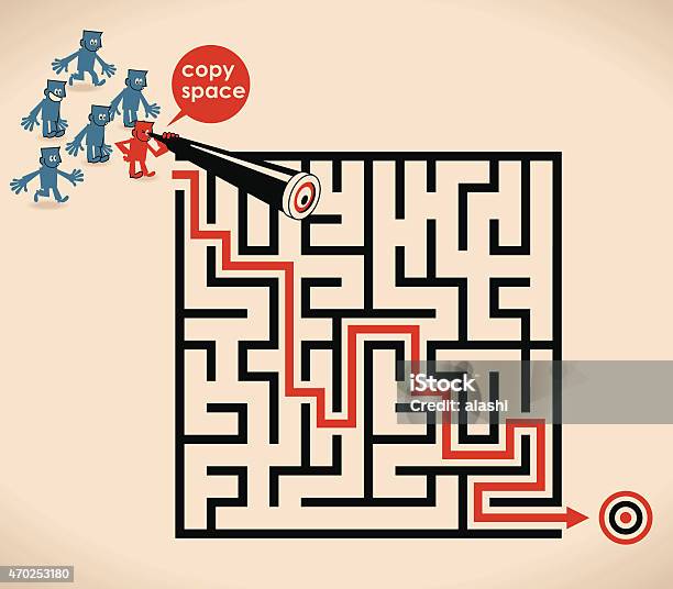 Ilustración de Junta De Negocios Líderes De Equipo De Maze y más Vectores Libres de Derechos de Diseño - Temas