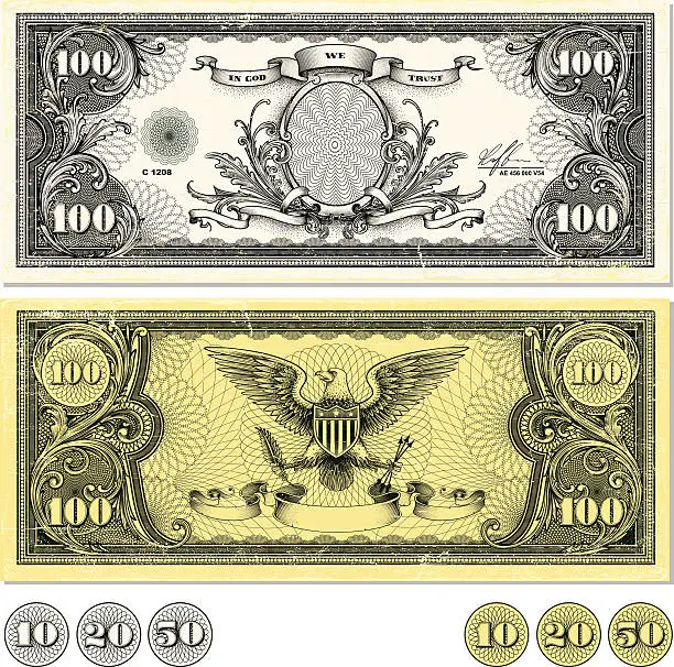 Vector illustration of Dollar Bill Design