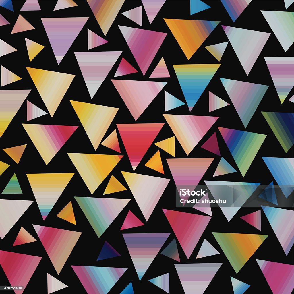 Patrón abstracto colorido fondo de triángulo - arte vectorial de 2015 libre de derechos
