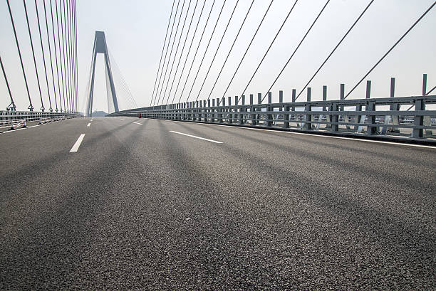 Cable-stayed bridge stock photo