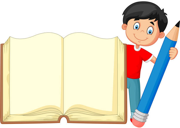 Cartoon Boy Holding Giant Book And Pencil Stock Illustration - Download Image Now - Book, Open, Opening - iStock Cartoon Boy Holding Giant Book And Pencil Stock Illustration - Download Image Now - Book, Open, Opening - iStock