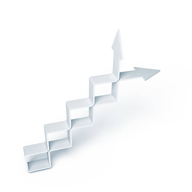 istock 3d arrows in shape of stairways going up 470262894