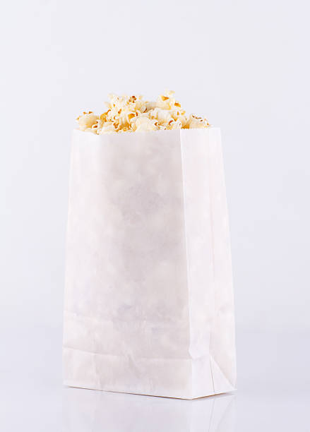plain white popcorn bags