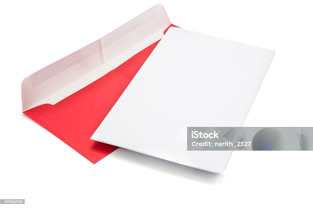 One Red Envelope Red Envelope Isolated On White Background Stock Photo - Download Image ...