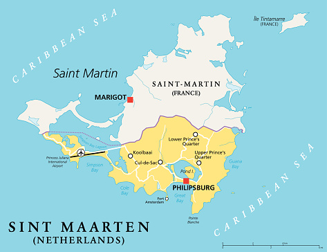 Sint Maarten Political Map