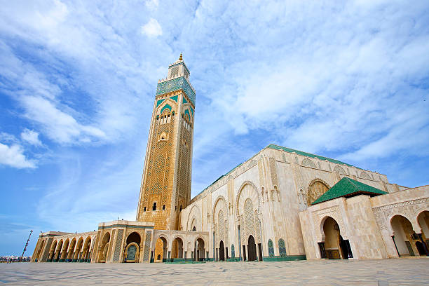 moschea di hassan ii a casablanca, marocco - moschea hassan ii foto e immagini stock