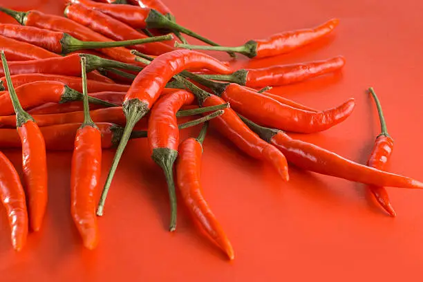 group of red chili peppers