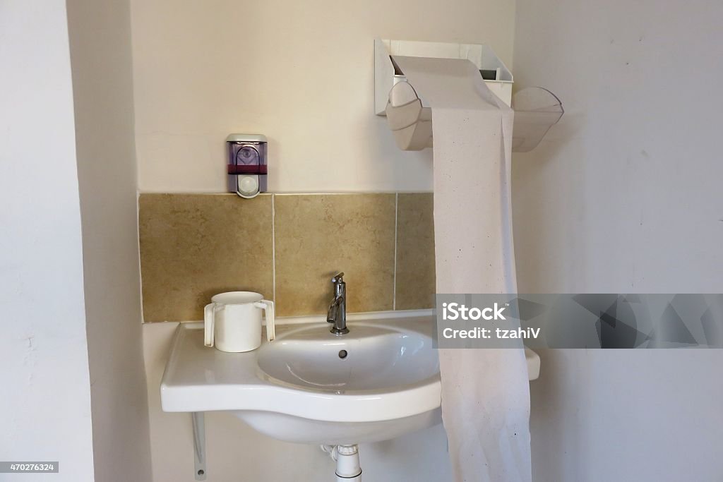 messy Washbasin White sink 2015 Stock Photo